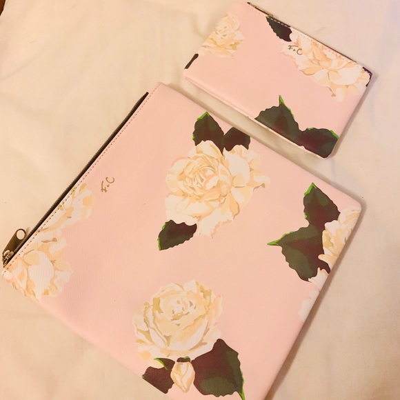 DONATED - Light Pink Floral Travel Pouches - Picture 4 of 4